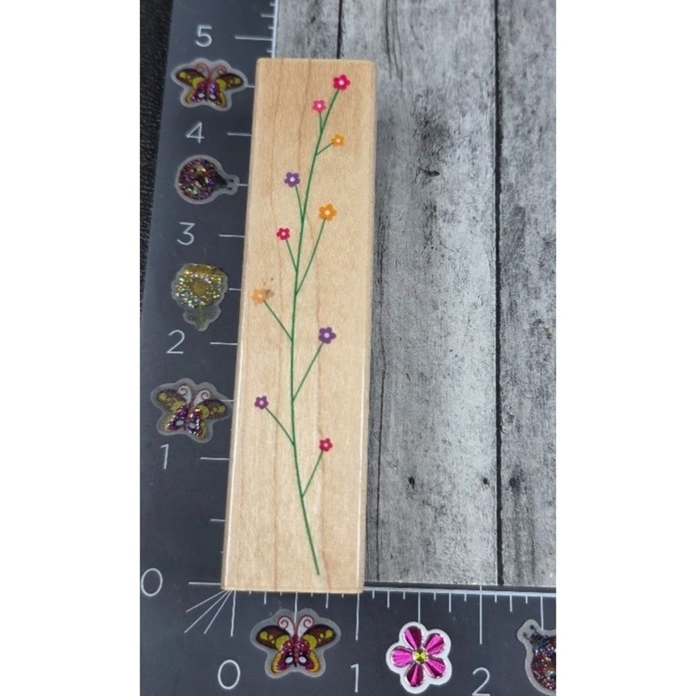 Hero Arts Fanciful Flower Filament F3248 Rubber Stamp Wood #S32